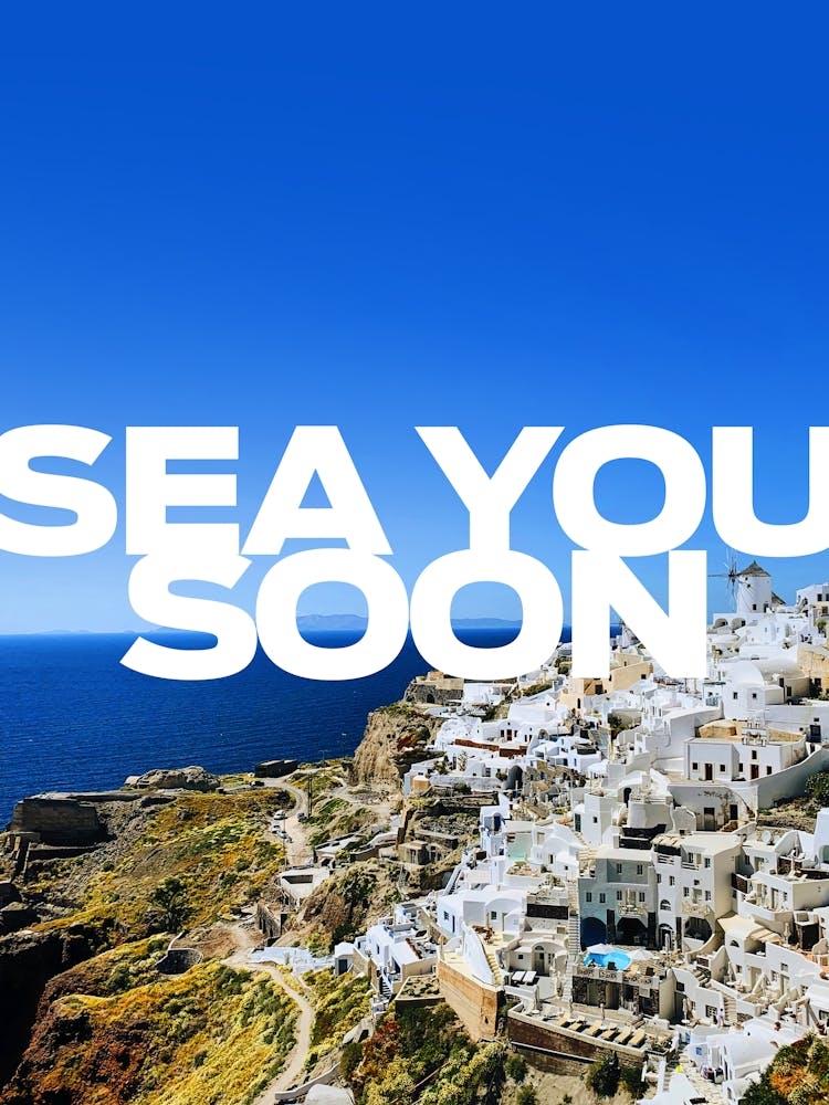 Sea you soon [Santorini, Greece] - aesthetic poster, travel photo poster 2