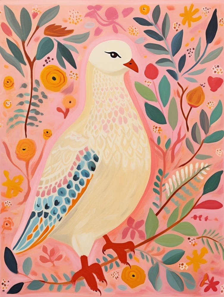 Pink Scandi Dove 1