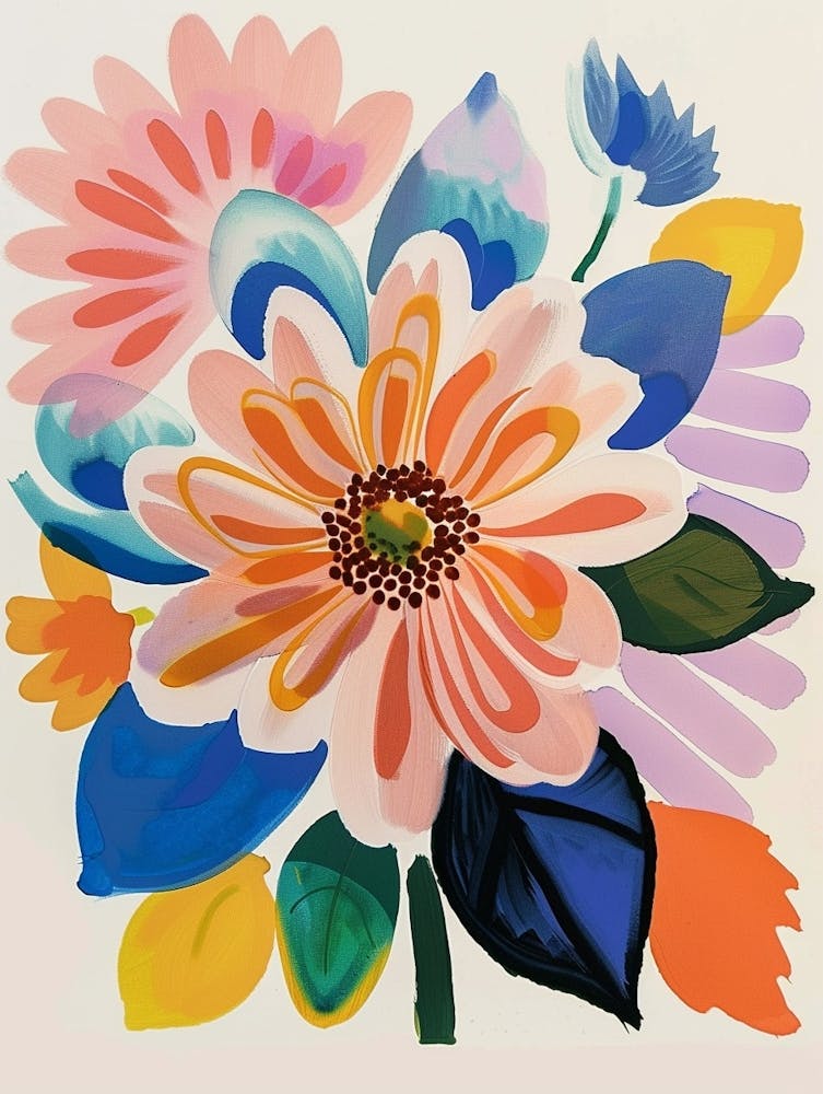Painted Florals Dahlia 1