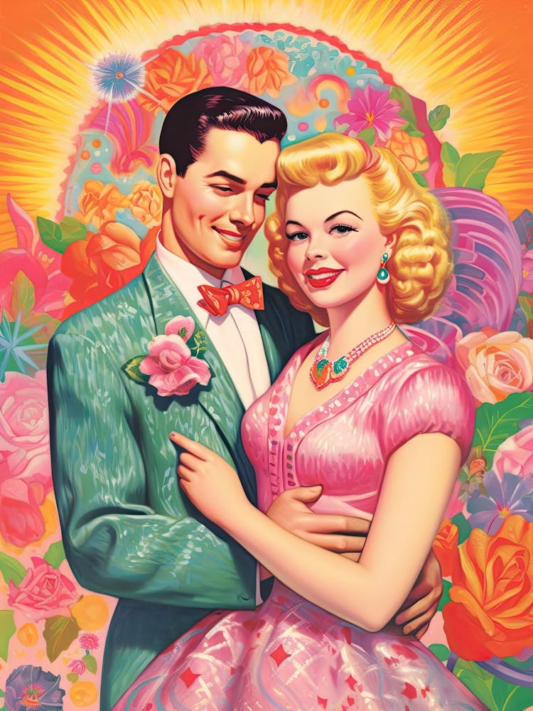Valentines Day Vintage Couple Kitsch 1