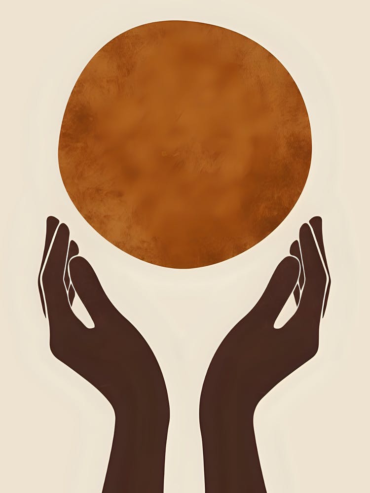 Two Hands Holding the sun