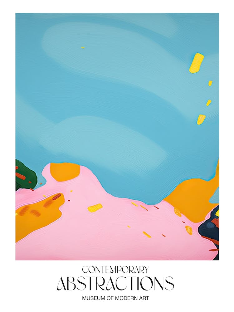 Pop Colour Abstract Painting 6 Exhibition Poster