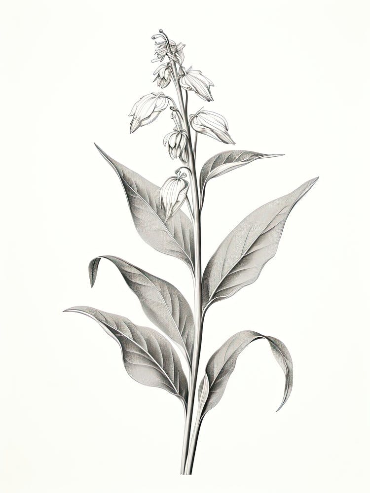 Comfrey Vintage Botanical Herbs 1