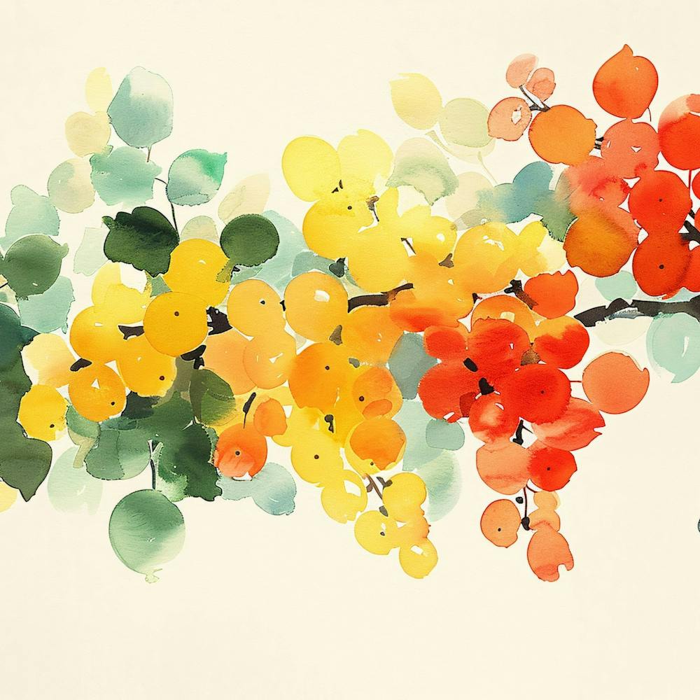 Watercolor Of Grapes