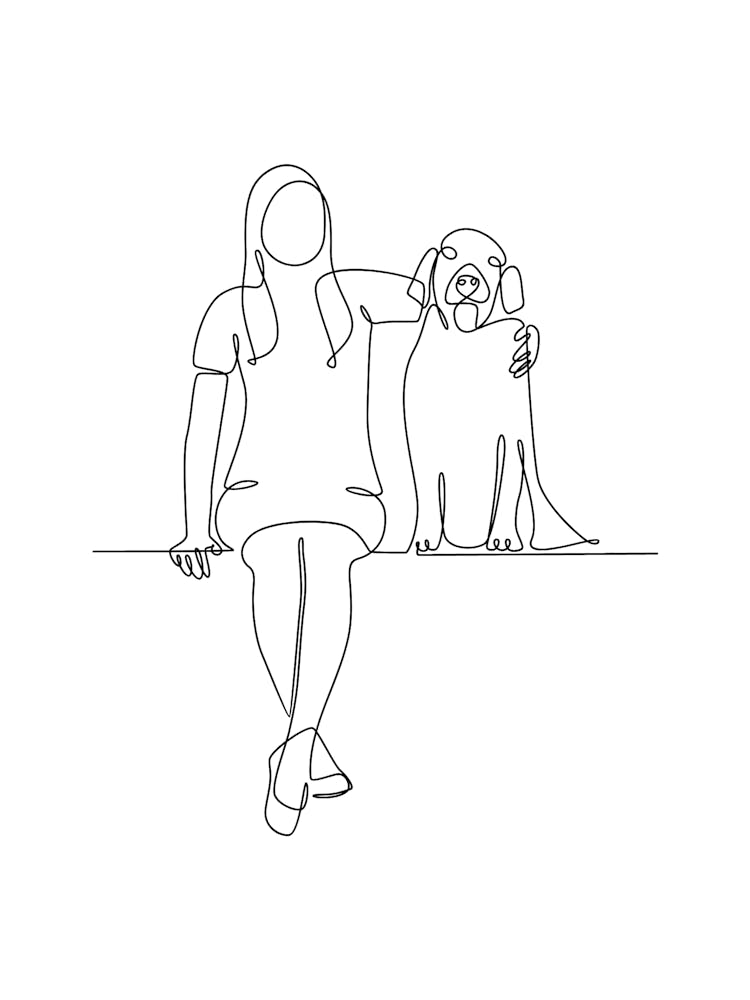 Woman With Dog