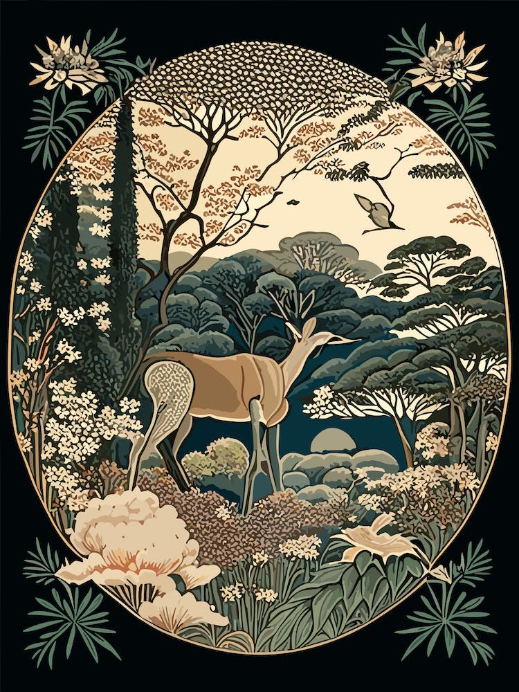 Nara Park 1, Japan Vintage Botanical