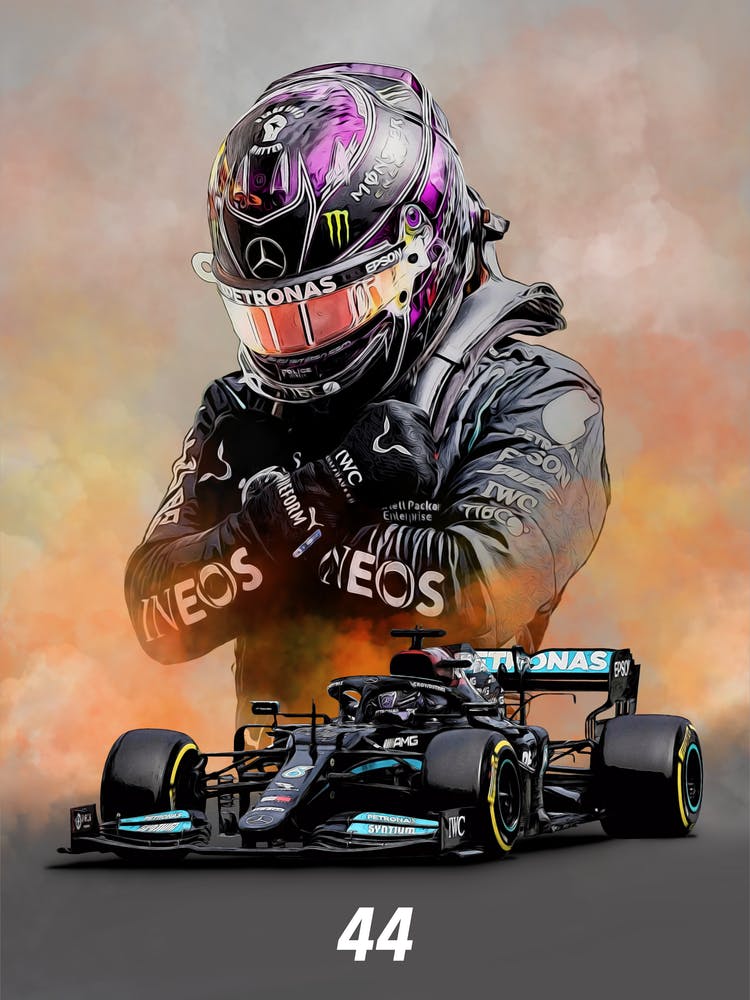 Lewis Hamilton Mercedes F1 Formule 1 Affiche de Voiture