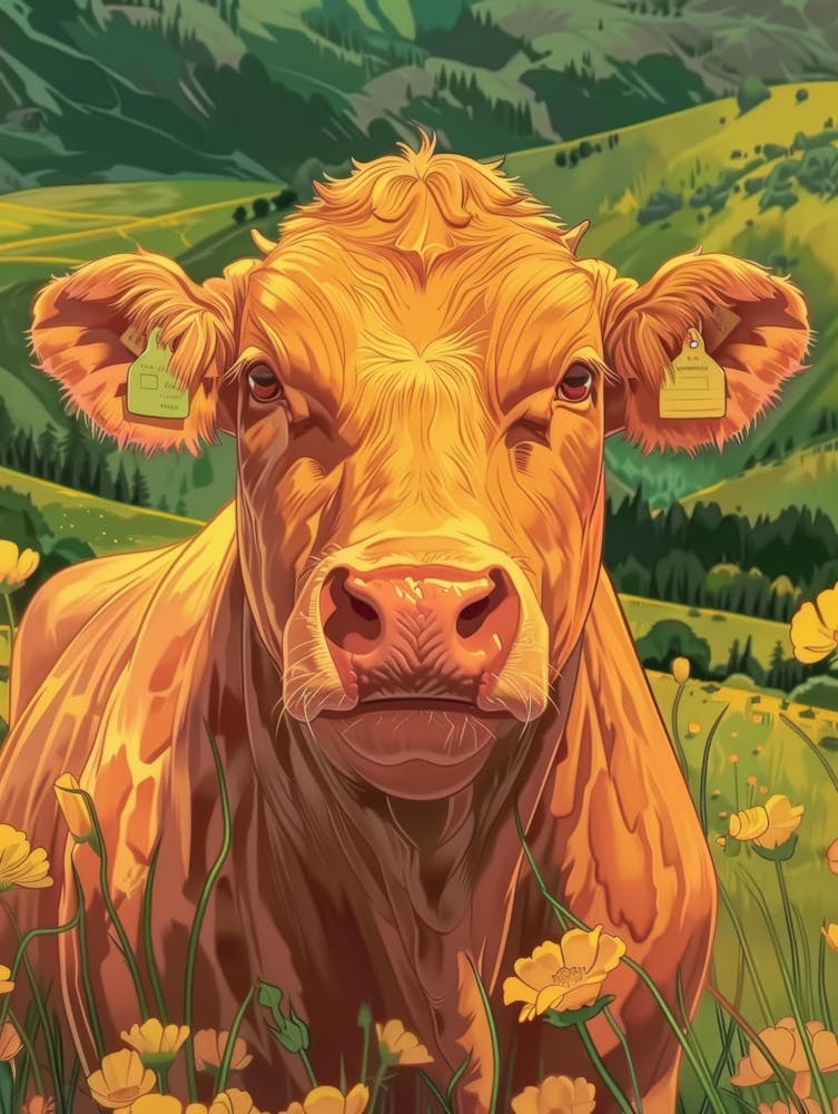 Cow In The Meadow