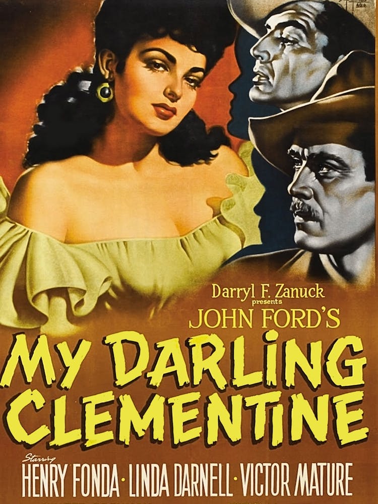 My Darling Clementine, Romance, Western Movie Poster,