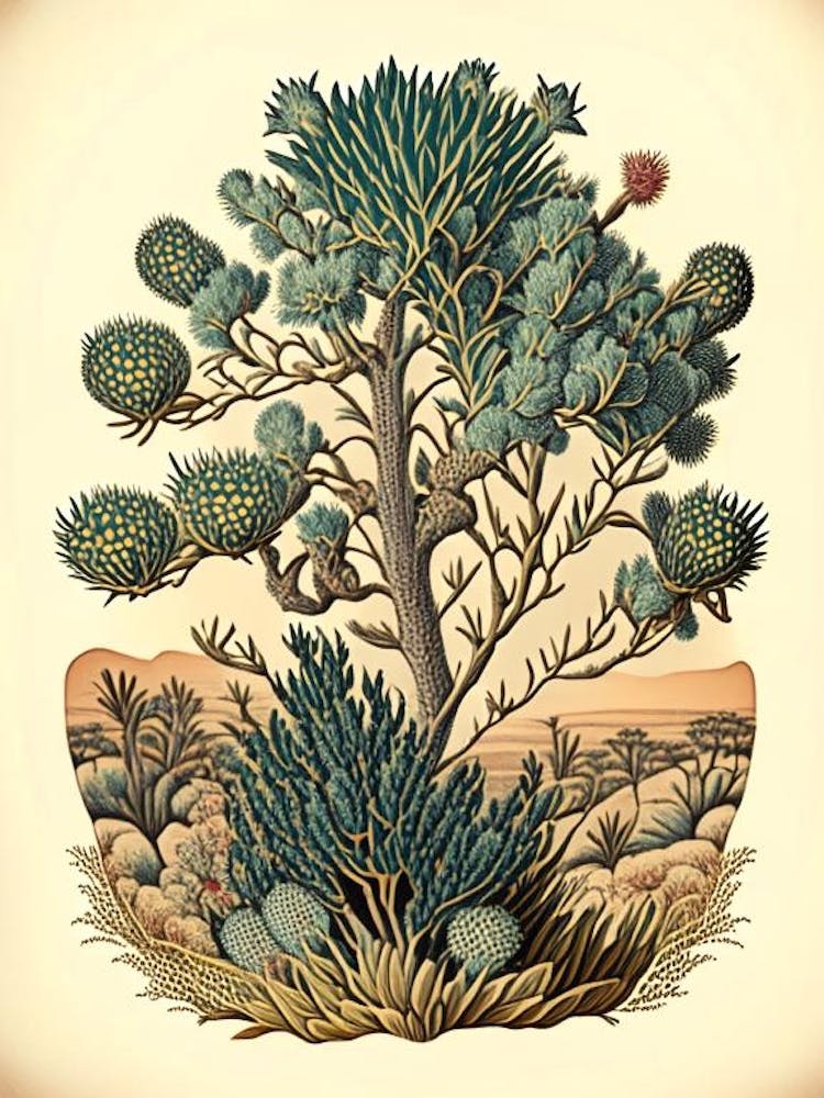 Joshua Tree Wildflower Vintage Botanical