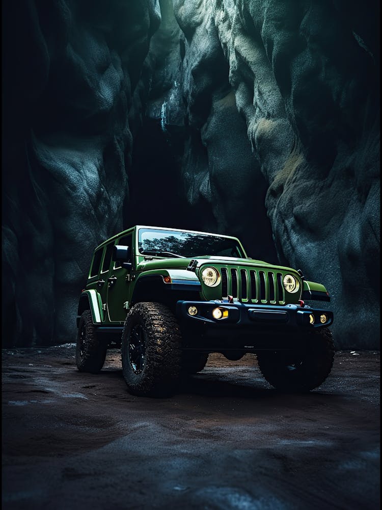 Jeep Wrangler In Cave 2