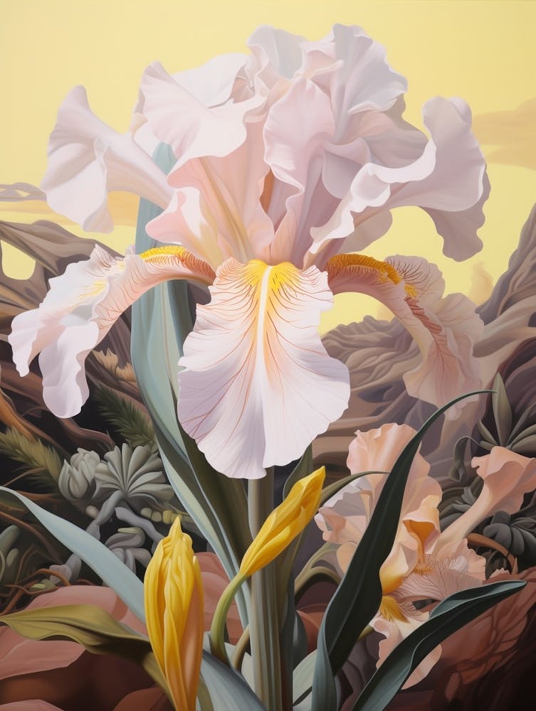 Iris 4 Flower Painting