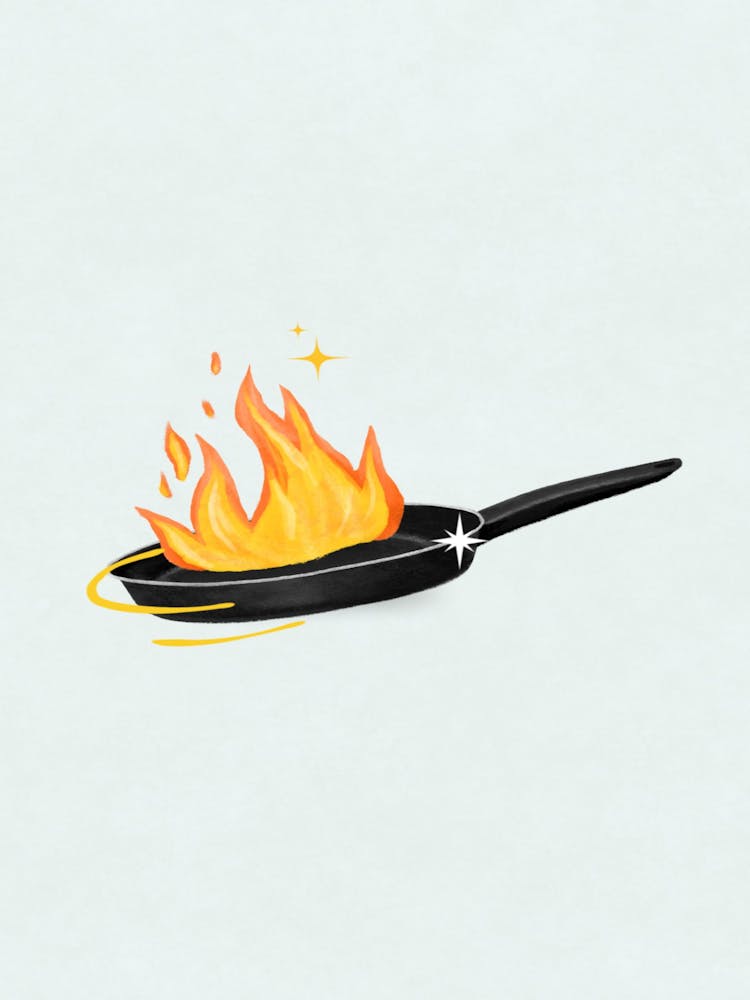 Frying Pan On Fire