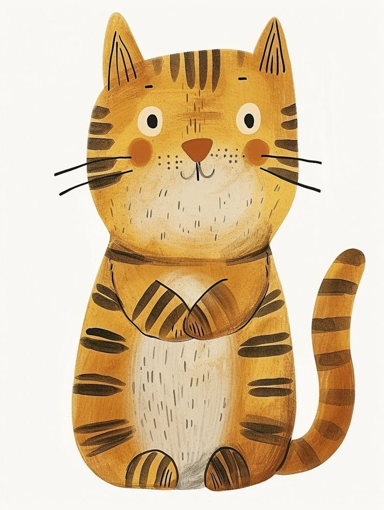 Toyger Cat Clipart Illustration 2