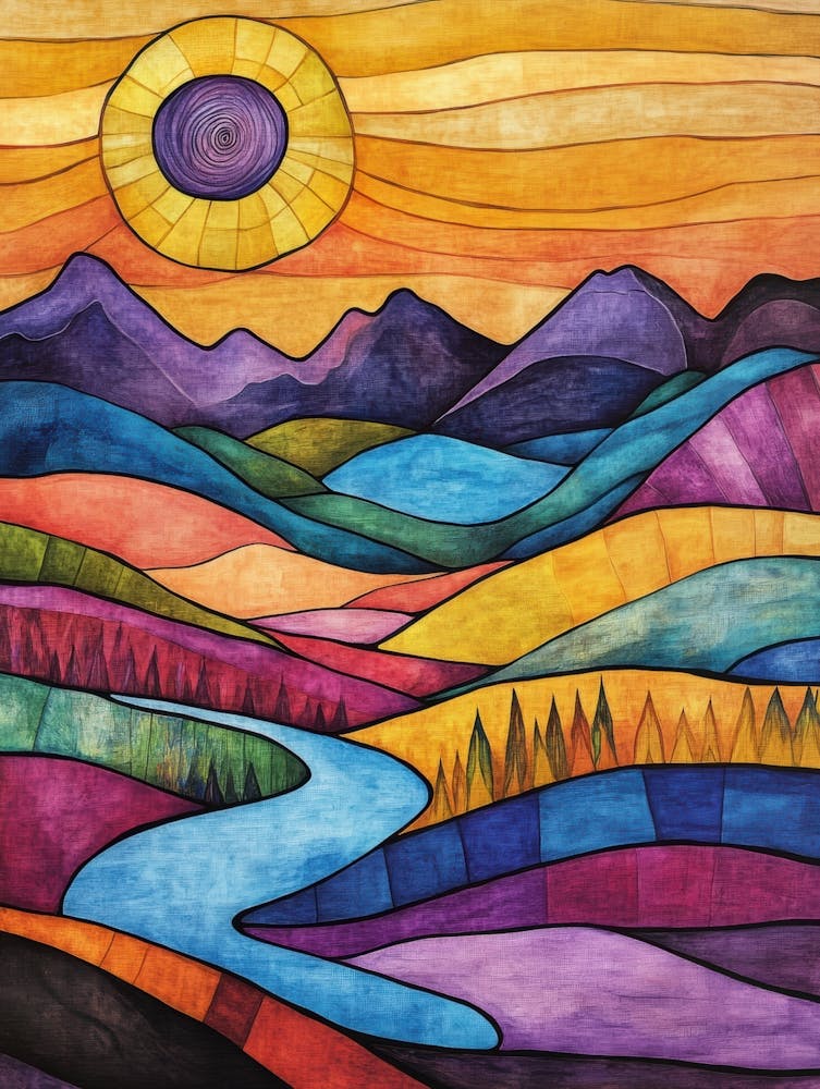 colorful mountain landscape 12