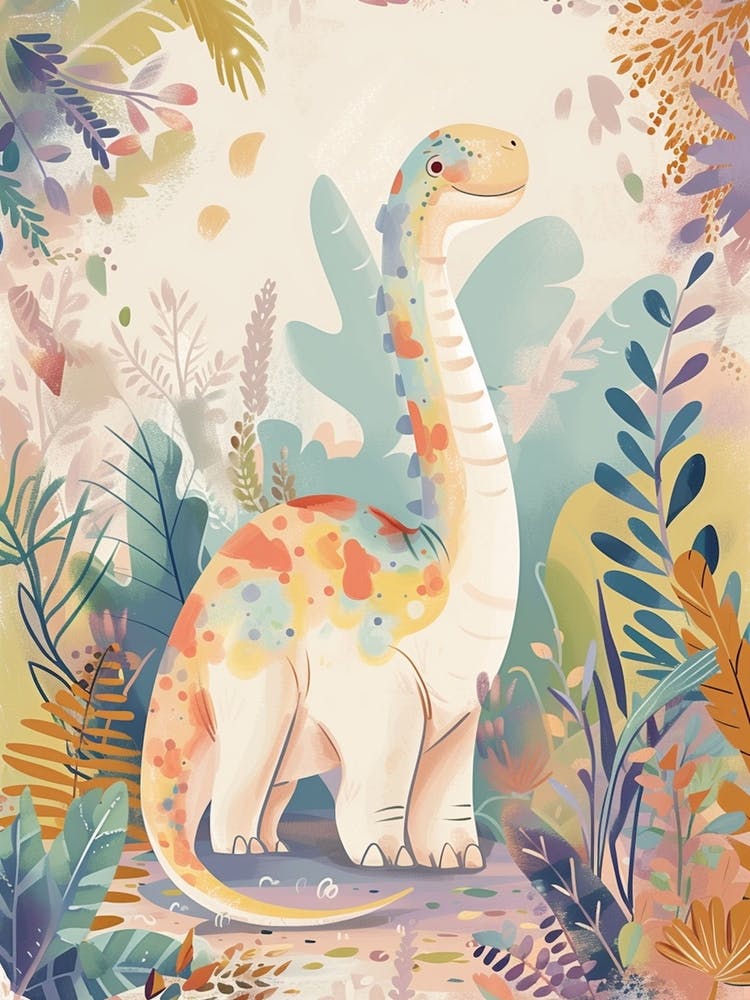 Gedämpfte Pastell Dinosaurier 2