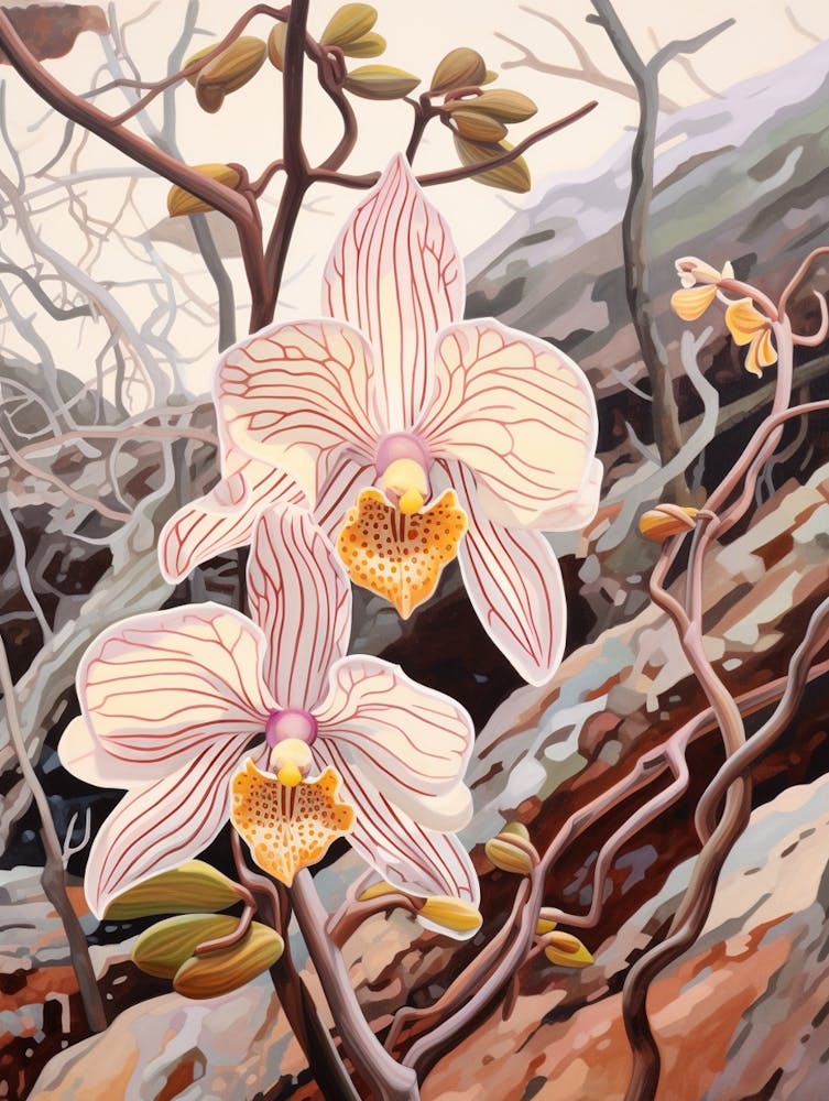 Monkey Orchid 2 Flower Painting
