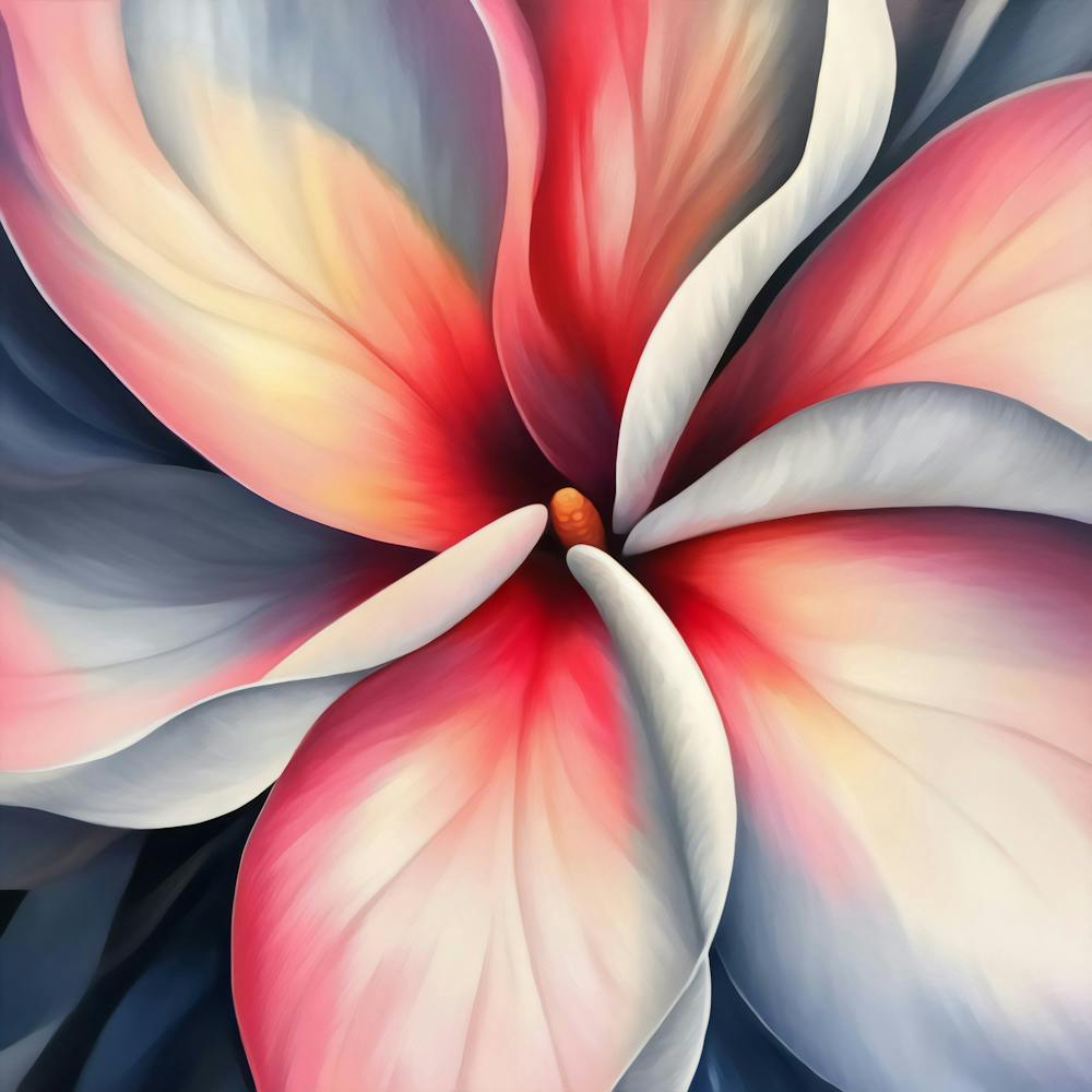 Floral Art 0006 11 Poster Nov Frangipani 0010 Bp6586 A Close Up Of The Center Inside An Adorable Rare Find