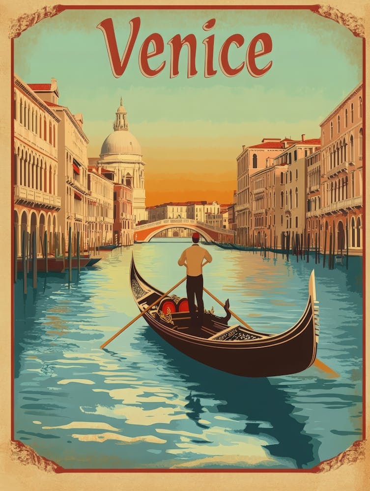 Aihrgdesign A Vintage Travel Poster Of Venice 2
