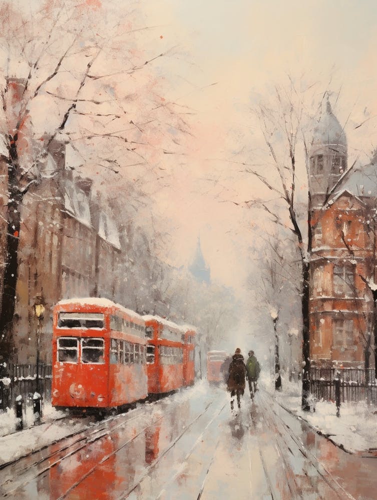 Dreamy Winter Painting London United Kingdom 4