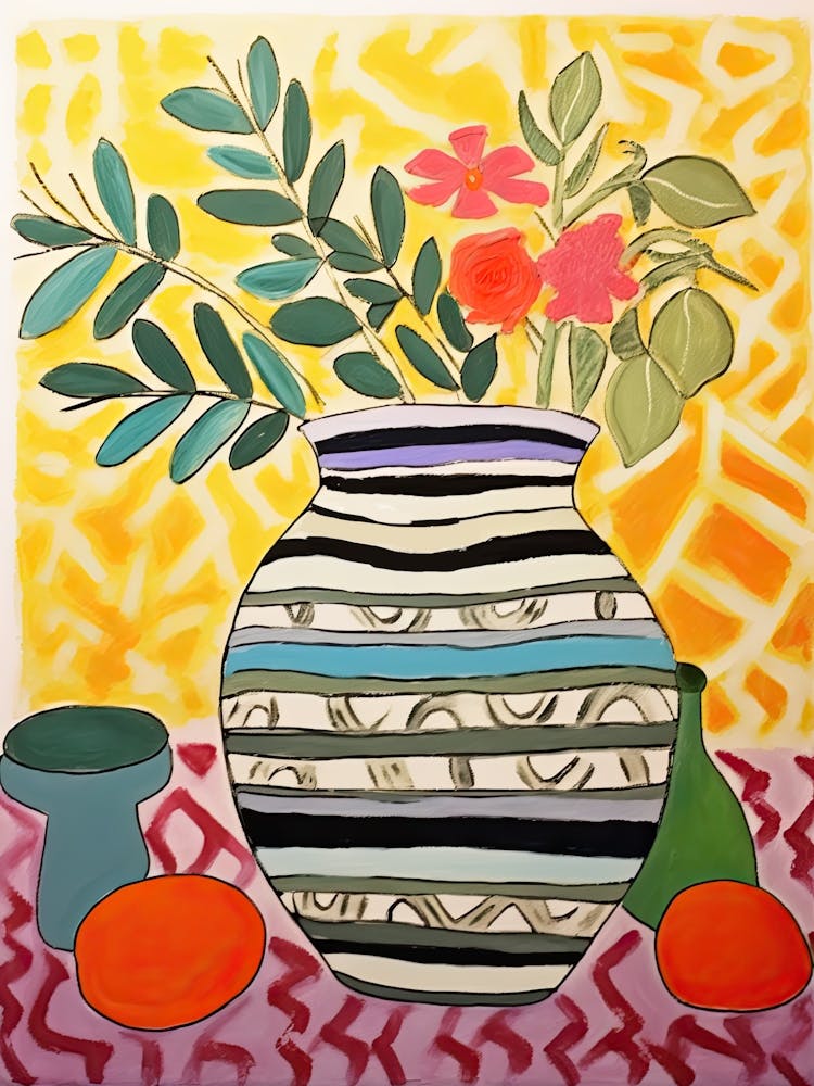 Oranges In A Vase
