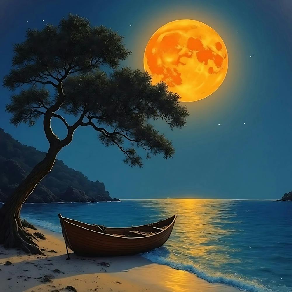 Moonlight On The Beach