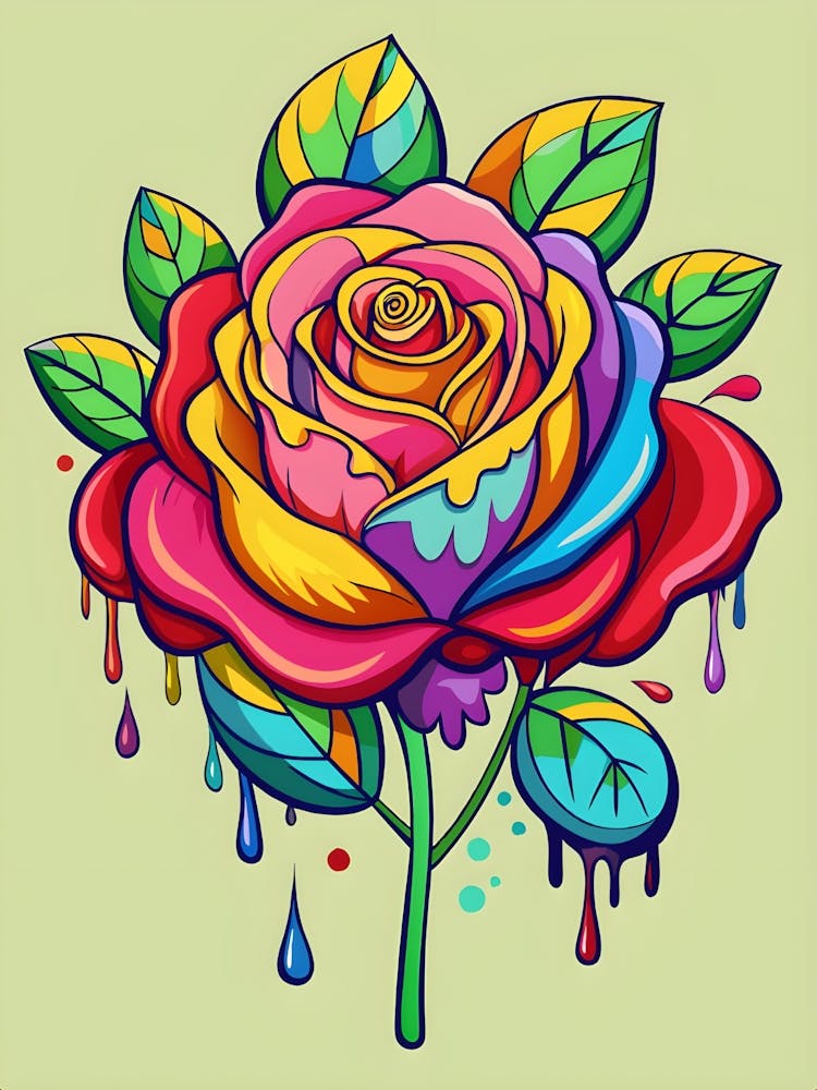 Colorful Rose 1