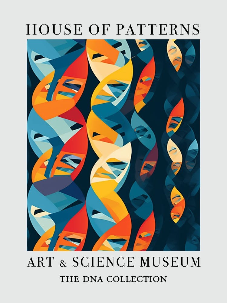 Dna Art Abstract Painting 11 House Of Patterns