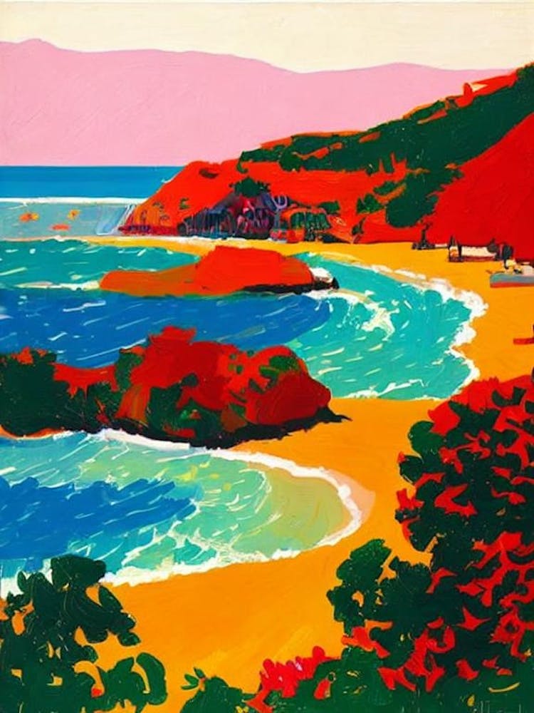 Elafonisi Beach, Crete, Greece Hockney Style