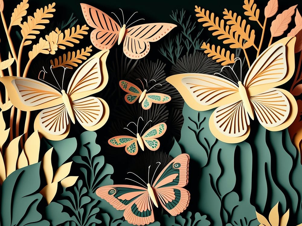 Butterflies In The Garden