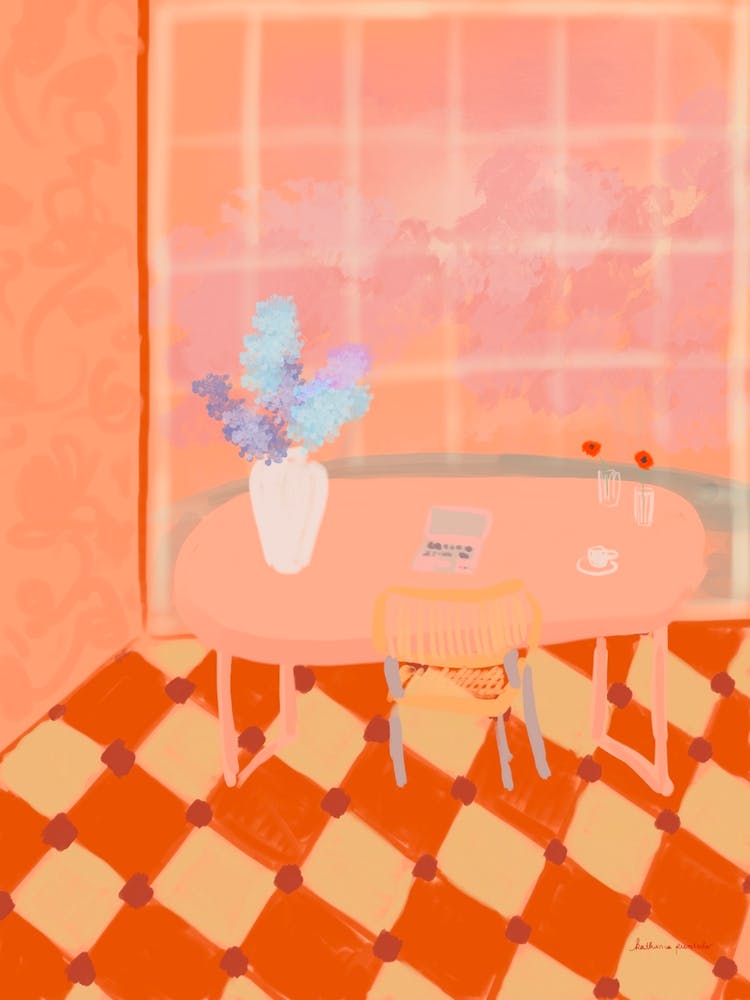 Home Office Views, Pink Room With A View