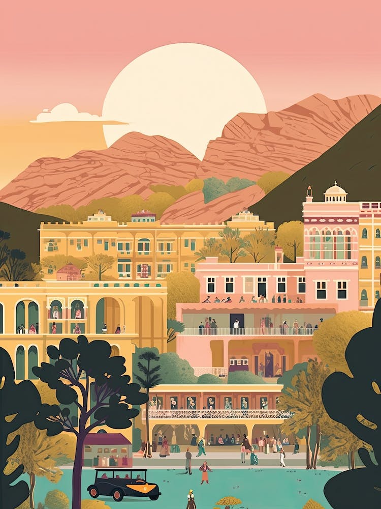 Surat India Travel Illustration 1