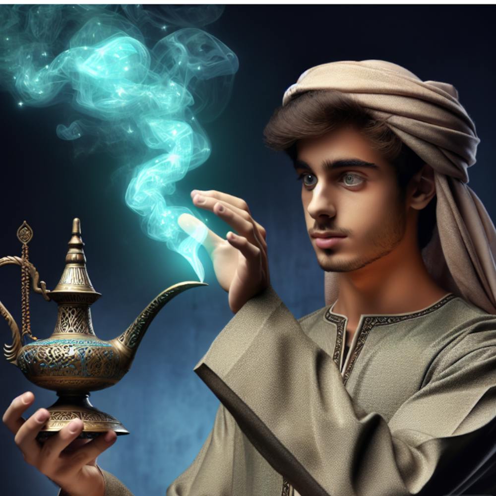 Man With Magic Lamp