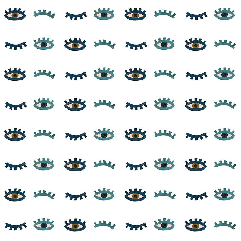 Eyes Pattern White 12x12