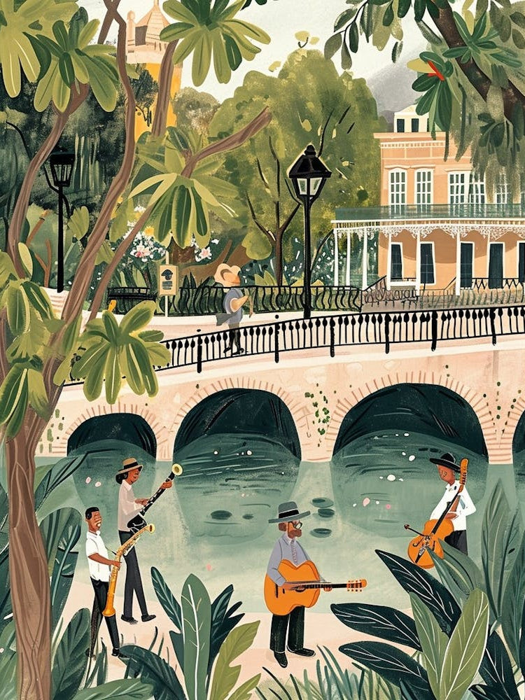 New Orleans Jazz National Historic Park Storybook Illustration 1