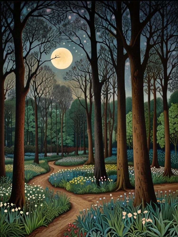 William Morris Woods At Night 2
