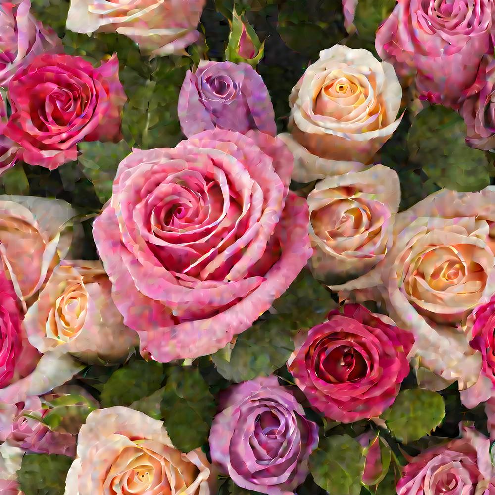 A Rose Bouquet Containing Roses Of Attractive Colors (1)