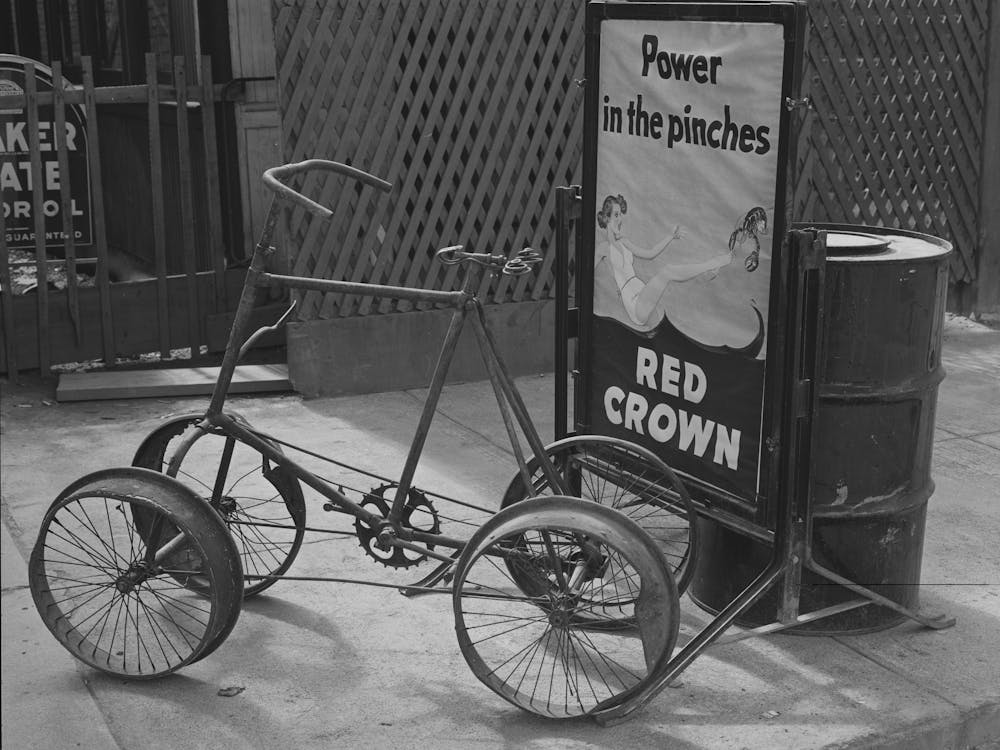 Quadricycle Used On Narrow Gauge Railroad, In The Early Days This Took The Place Of The More Modern Handcar By