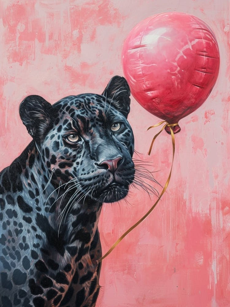 Cute Panther 2 With Balloon