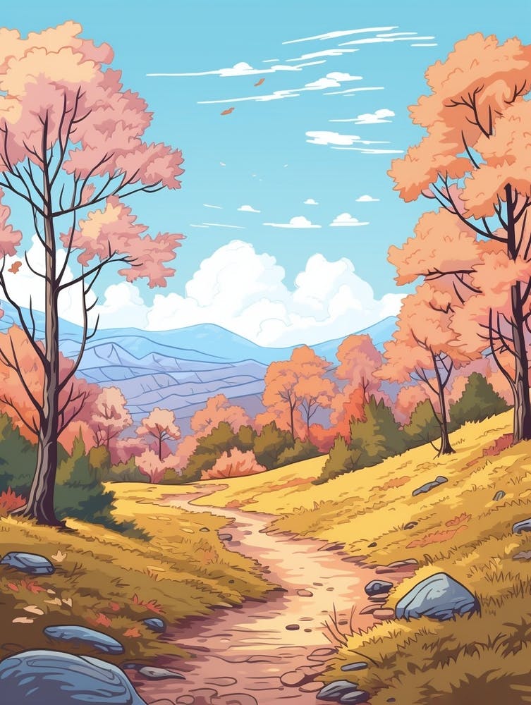Appalachian Trail Usa 2 Hike Illustration