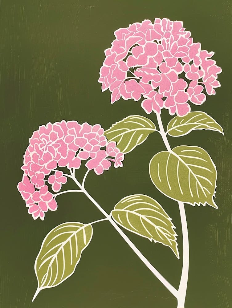 Pink & Green Hydrangea 2