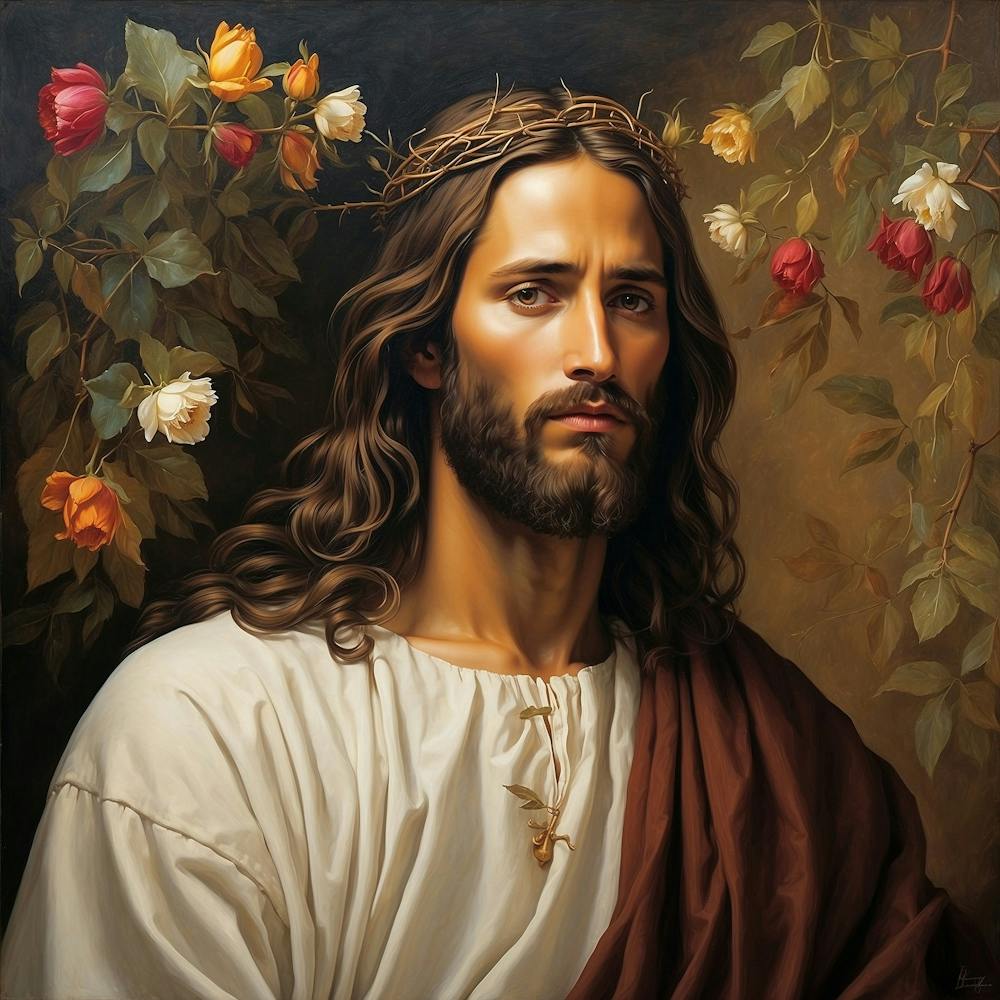 Jesus With Roses