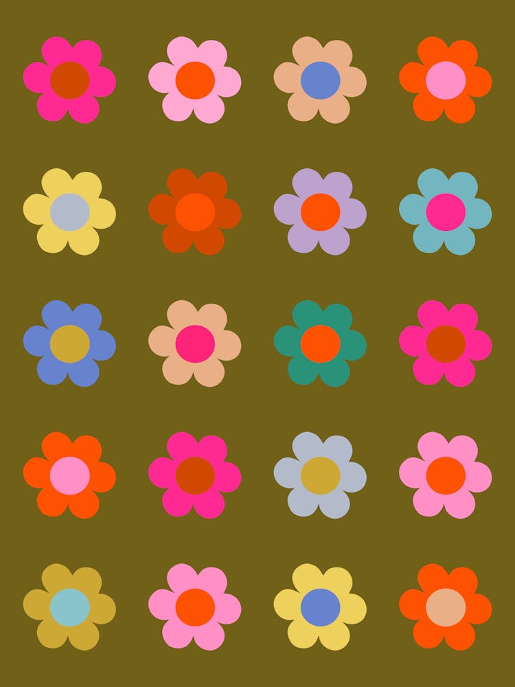 Vintage Colorful Floral