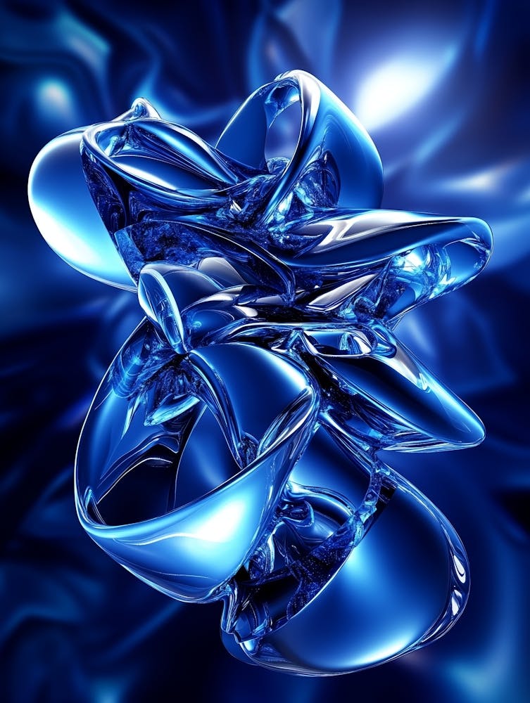 Abstract Blue Abstract Art