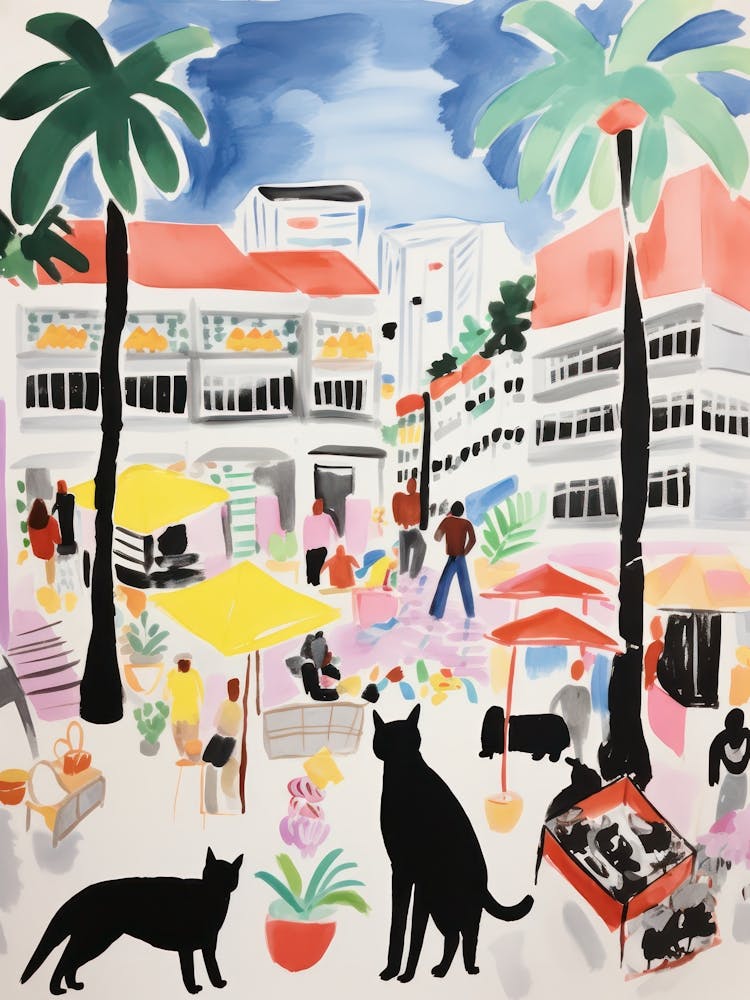 The Food Market In Copenhagen 5 Illustration