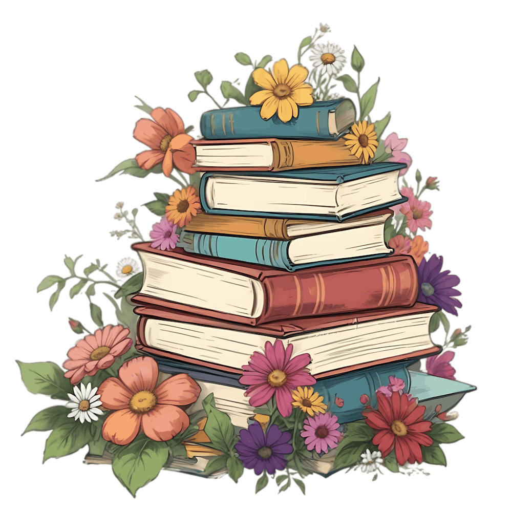 Books With Flowers 4