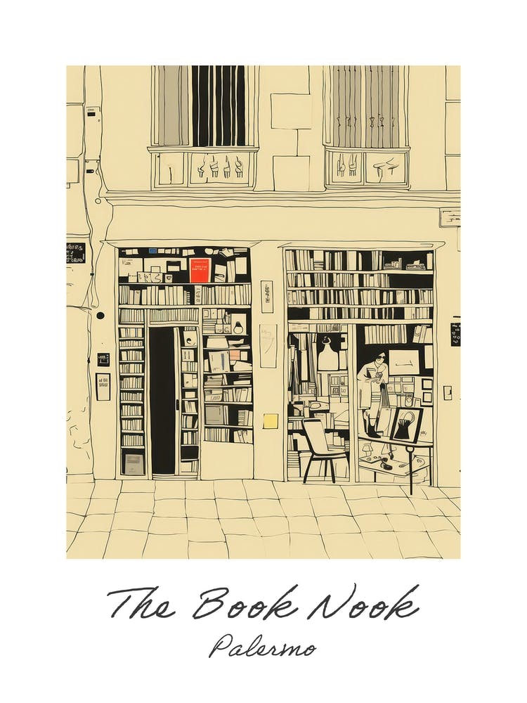 Palermo The Book Nook Pastel Colours 3 Poster