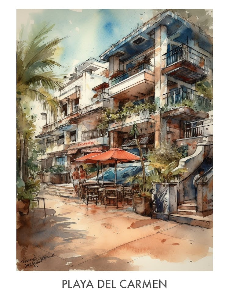 Playa del Carmen, Mexico  travel Poster