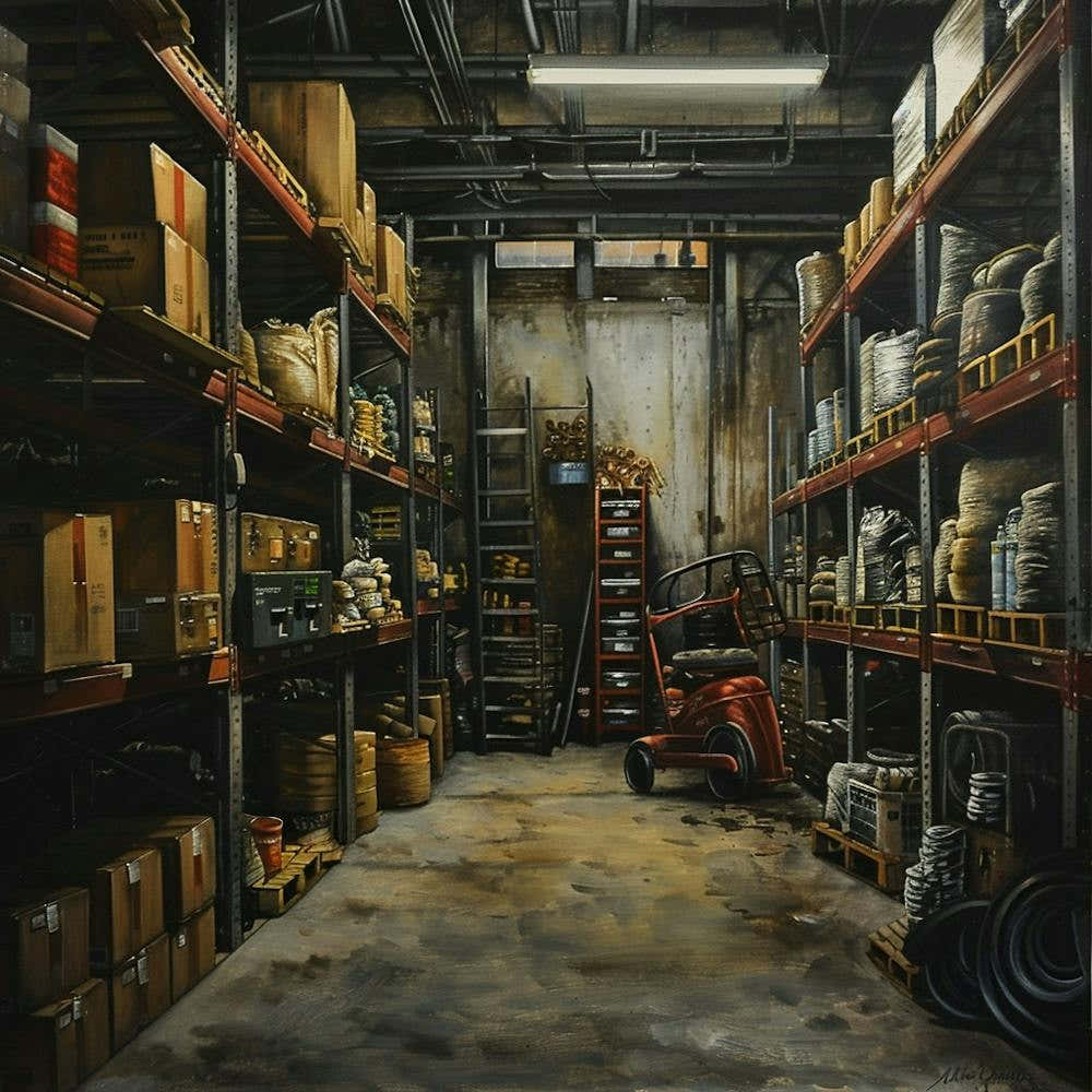 Warehouse Oil Painting