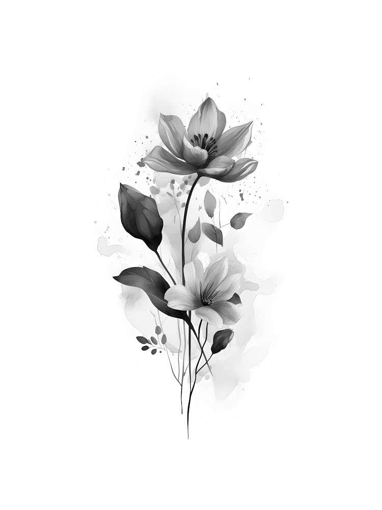 Black And White Flowers 18